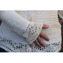 Gilet crochet dentelle fait main