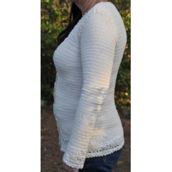 Gilet crochet dentelle fait main