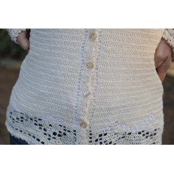 Gilet crochet dentelle fait main