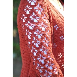 Gilet au crochet dentelle fait main