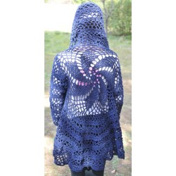 Veste crochetée en cercle fait main