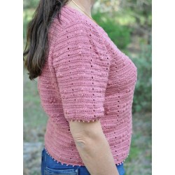 Pull manche courte au crochet fait main