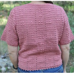 Pull manche courte au crochet fait main